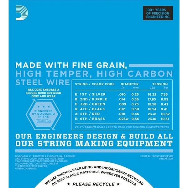 Струны для электрогитары D’Addario EXL150H 10-26