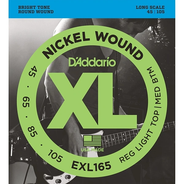 Струны для бас гитар D'Addario EXL165 45-105 4-String