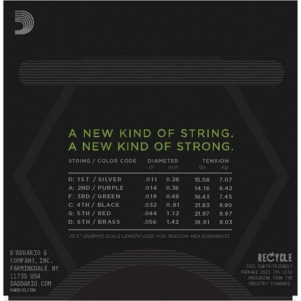 Струны для электрогитары D’Addario NYXL1156 11-56