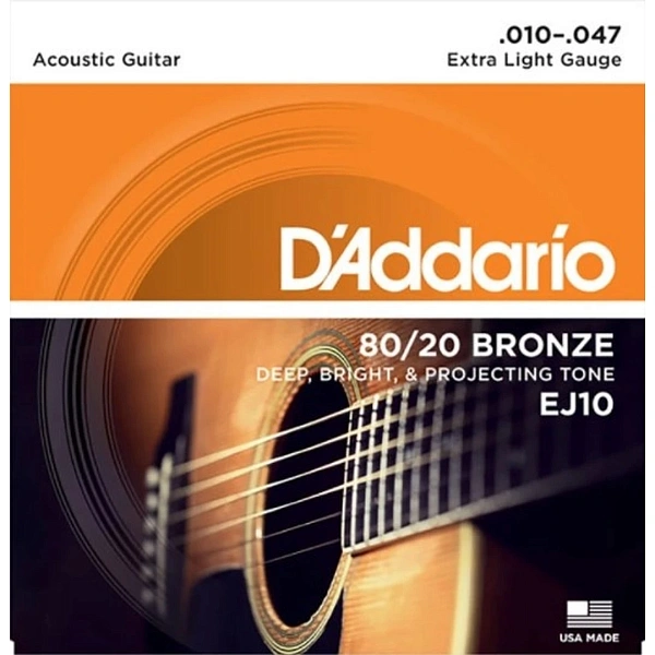 Струны для акустической гитары D'Addario EJ10-3D 10-47